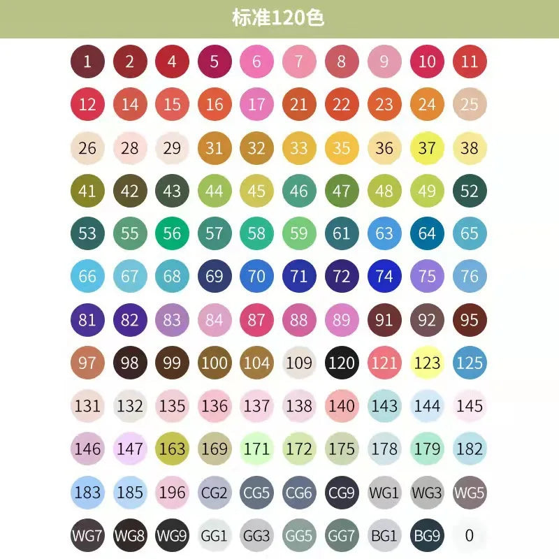 24/36/48/60/80/168 Colors Art Markers Brush Pen Sketch Alcohol Based Markers Dual Head Manga Drawing Pens Art Supplies
