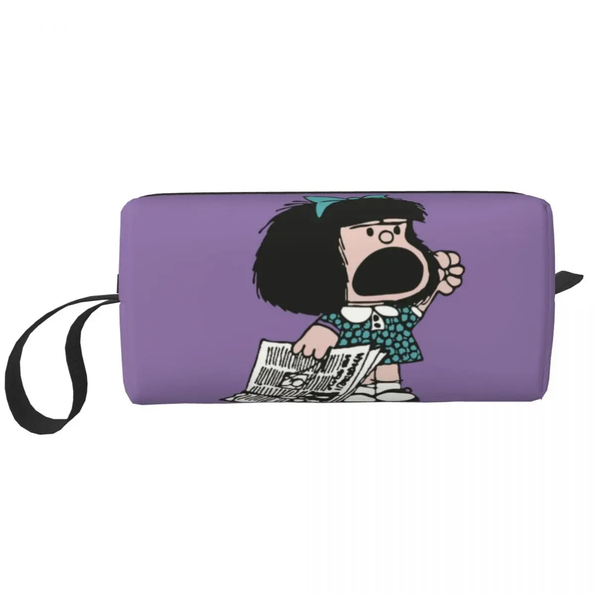 Custom Humor Manga Mafalda Travel Toiletry Bag Women Quino Argentina Cosmetic Makeup Bag Beauty Storage Bags Dopp Kit Box Case