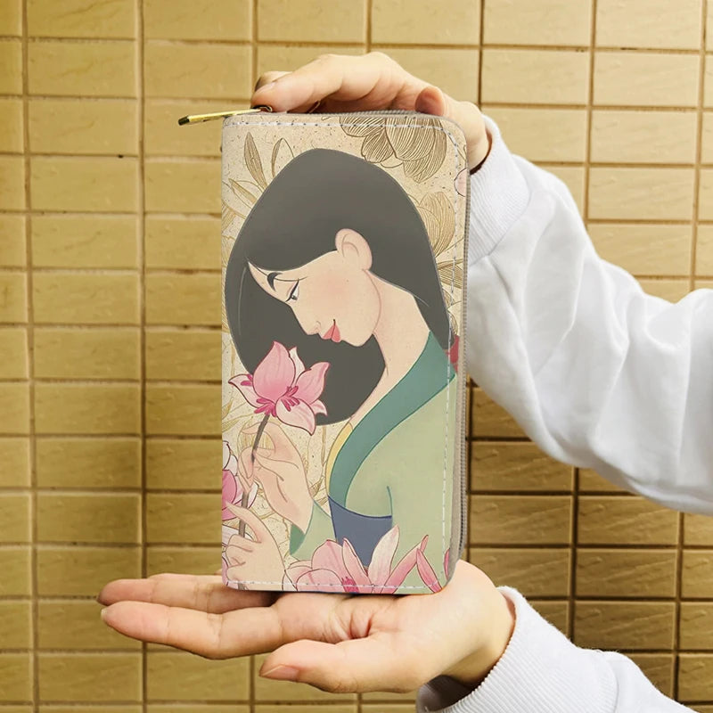 Disney Mulan 33071 Anime Wallet Cartoon Wallets Zipper Coin Bag Casual Purses Card Unisex Gift