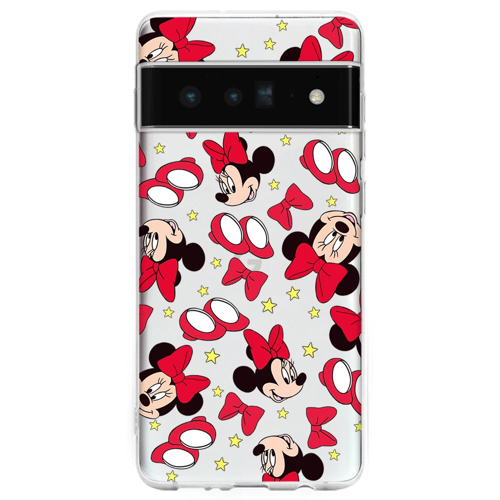 Disney merry christmas Funda de  phone case For Google pixel 7 6 8 A PRO anime cartoon Transparent silicone cover Gift