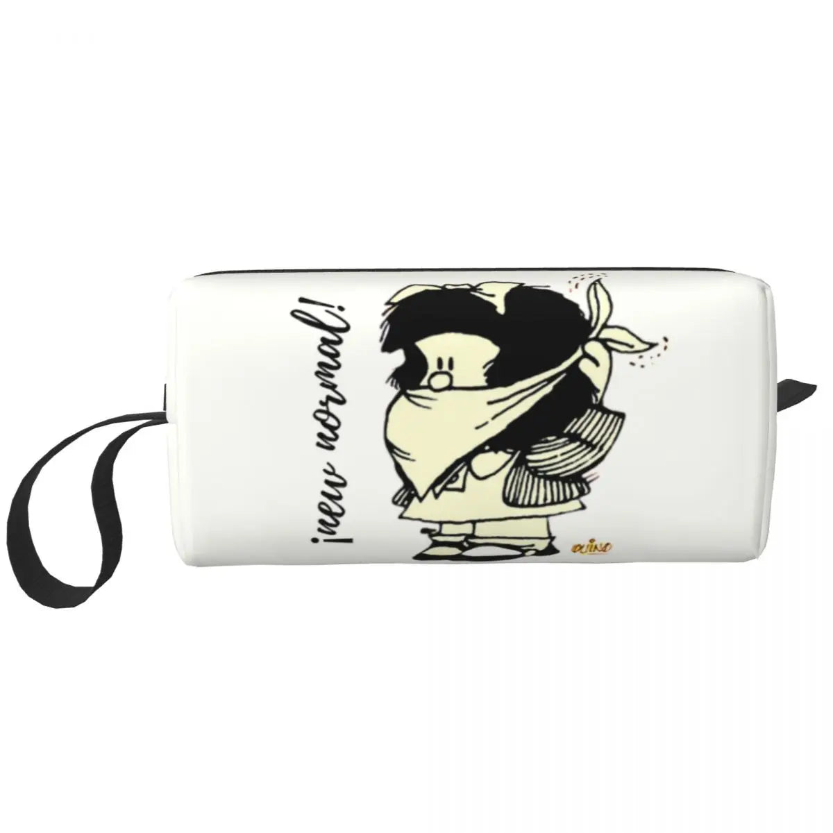 Custom Humor Manga Mafalda Travel Toiletry Bag Women Quino Argentina Cosmetic Makeup Bag Beauty Storage Bags Dopp Kit Box Case