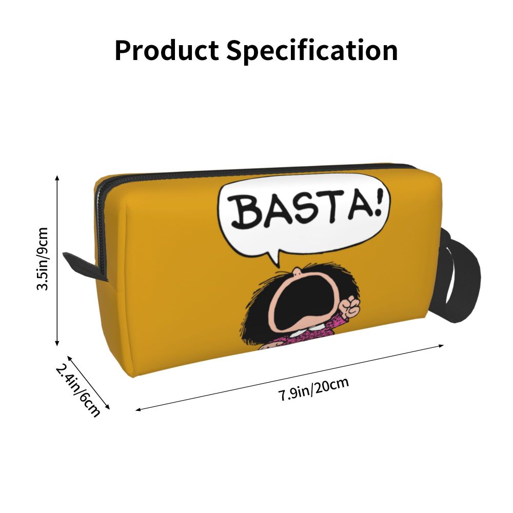 Custom Mafalda Balloon Heart Makeup Bag Women Travel Cosmetic Organizer Quino Manga Cartoon Storage Toiletry Bags Dopp Kit Case