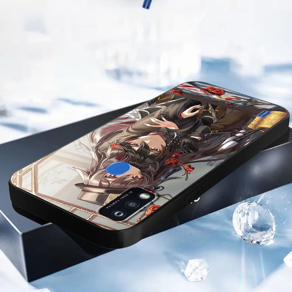 Black Tpu Case For ZTE blade A52 LITE A53 A72 V41 SMART lite plus smart axon 4 lite 4G 5G Genshin Impact