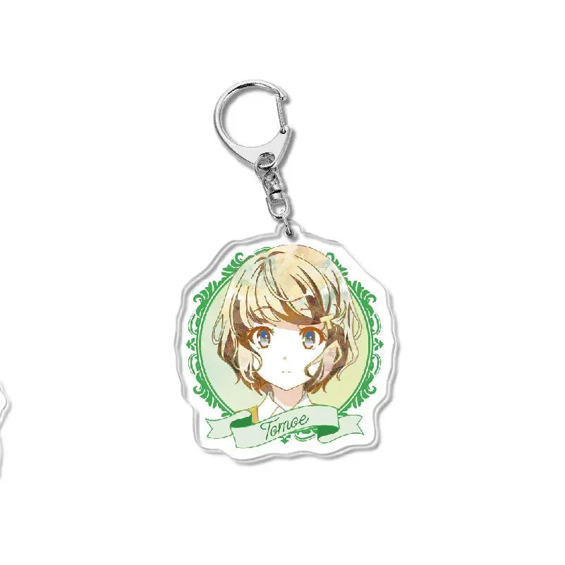 Anime Rascal Does Not Dream of Bunny Girl Keychain Cartoon Figure Senpai Sakurajima Mai Acrylic Pendant Keyring