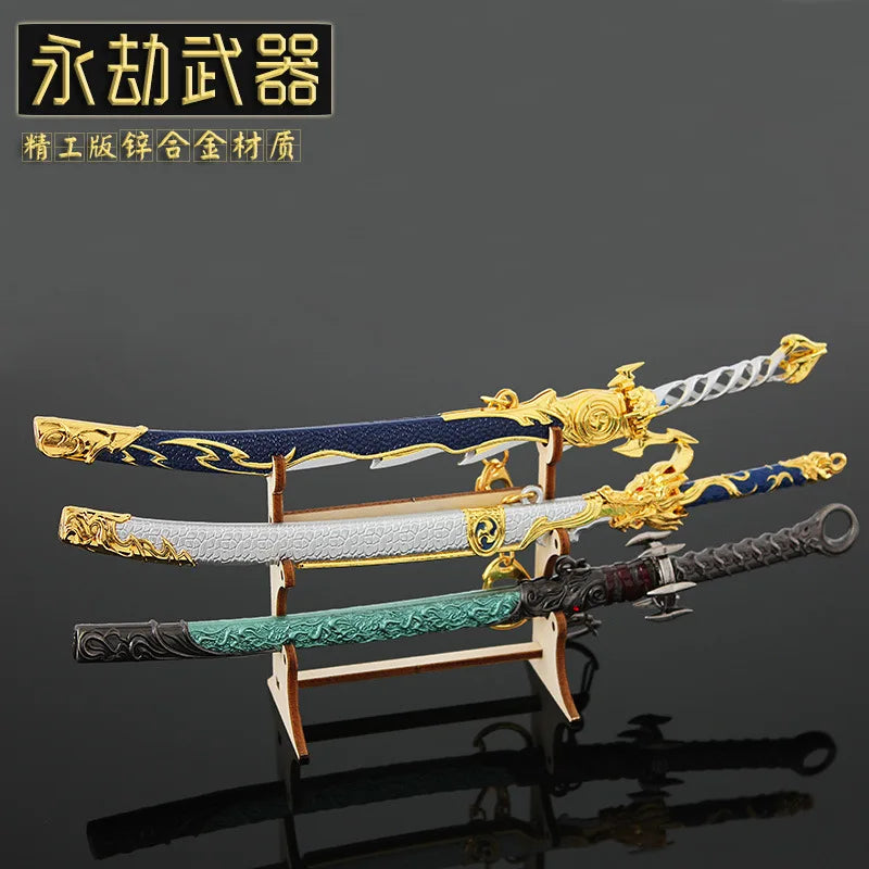 Anime Weapon DIY Displays Stand Model Gun Knife Samurai Sword Katana Holder Universal Frame Game Keychain Tool Box Gift Bag Toys