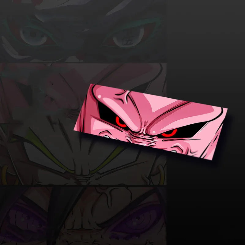 Car Styling Sticker for Japanese Anime Frieza Broly Hokage Blood Wheel Eyes Peeker Decal Auto Oil Tank Window Body Vinyl Tape