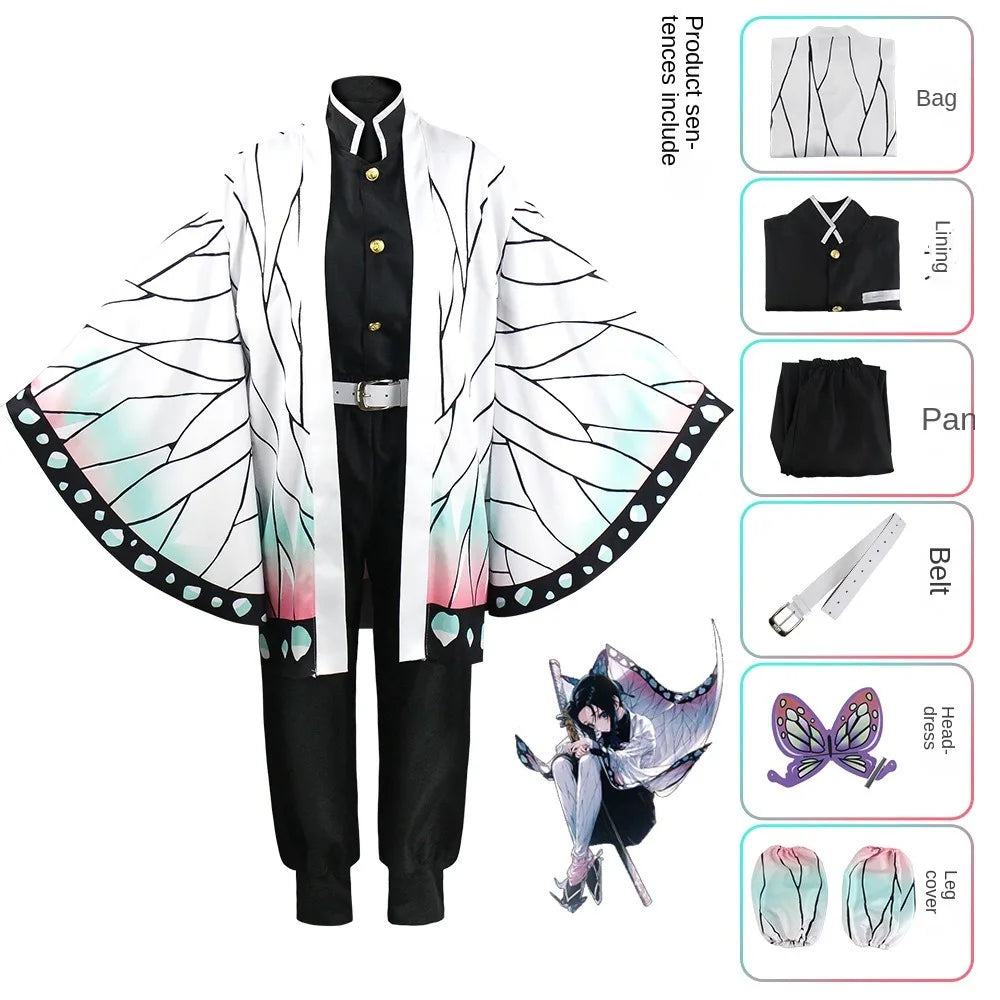 Demon Slayer Cosplay Tanjiro Nezuko Cosplay Kids Shinobu Costume Japanese Anime Cartoon Halloween Costume Christmas Gifts