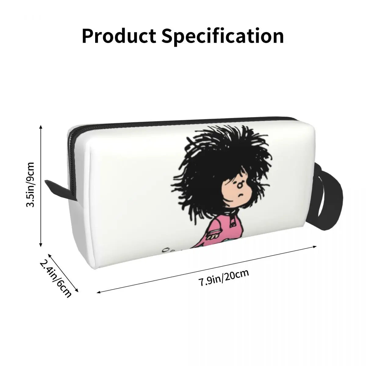 Custom Humor Manga Mafalda Travel Toiletry Bag Women Quino Argentina Cosmetic Makeup Bag Beauty Storage Bags Dopp Kit Box Case