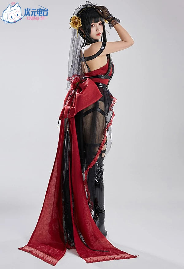 Anime SPY X FAMILY Yor Forger Briar Cosplay Costumes Doujin Wedding Dresses Girls Halloween Lolita Jumpsuit Bows Gloves Earrings