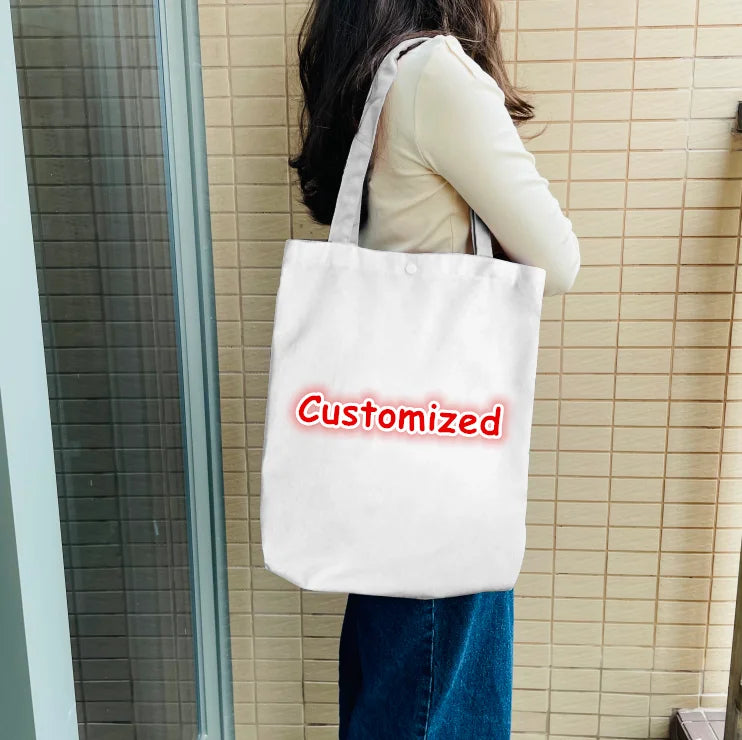 Disney Alice in Wonderland M0041 Anime Shoulder Bags Cartoon Customized Shopping Bag Casual Tote Storage Handbag Gift