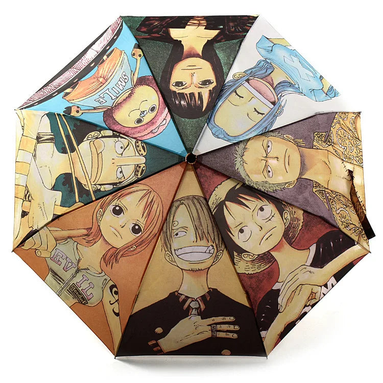 Christmas Gift Anime Umbrella Folding Creative Umbrella  Personality Cartoon Theme Umbrella