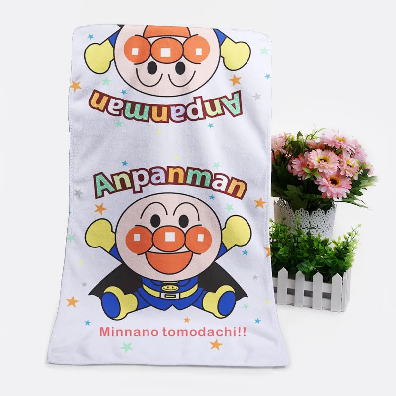 1PCS Anpanman 98764 Fashion Customized Anime Bath Towels Handkerchief Face Towel Cartoon Washcloth Unisex NEW