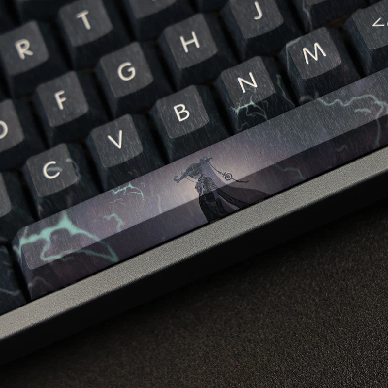 108 Keys Genshin Impact Scaramouche Game PBT keycaps, Cherry Profile Keycaps for 61/87 /104/108 Mechanical Keyboard