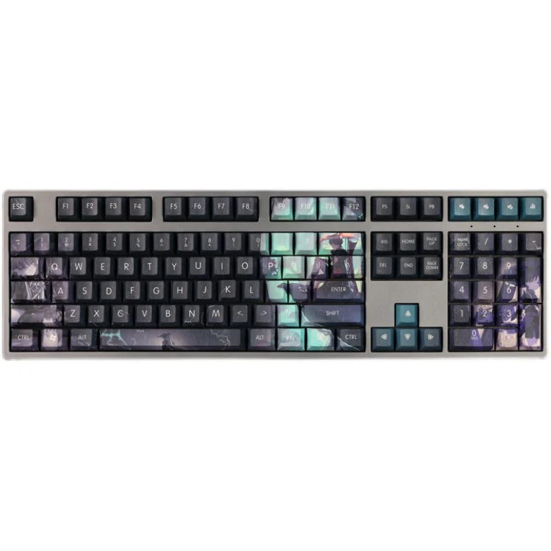 108 Keys Genshin Impact Scaramouche Game PBT keycaps, Cherry Profile Keycaps for 61/87 /104/108 Mechanical Keyboard