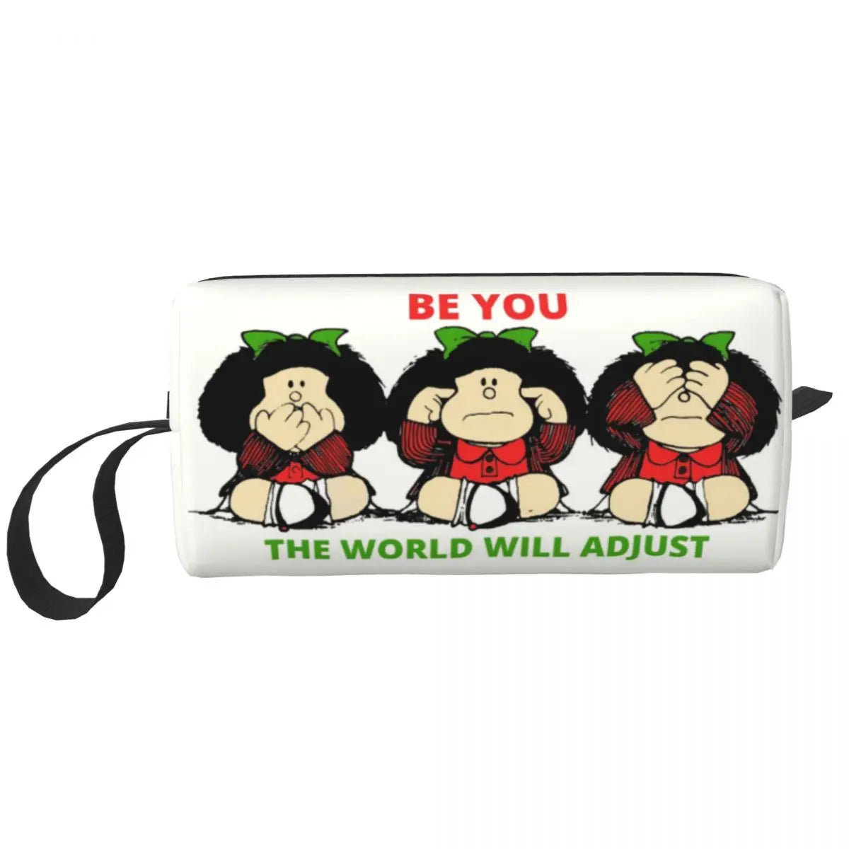 Custom Humor Manga Mafalda Travel Toiletry Bag Women Quino Argentina Cosmetic Makeup Bag Beauty Storage Bags Dopp Kit Box Case