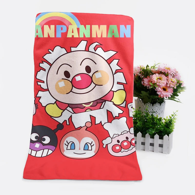 1PCS Anpanman 98764 Fashion Customized Anime Bath Towels Handkerchief Face Towel Cartoon Washcloth Unisex NEW