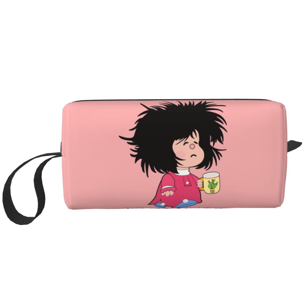 Custom Mafalda Balloon Heart Makeup Bag Women Travel Cosmetic Organizer Quino Manga Cartoon Storage Toiletry Bags Dopp Kit Case