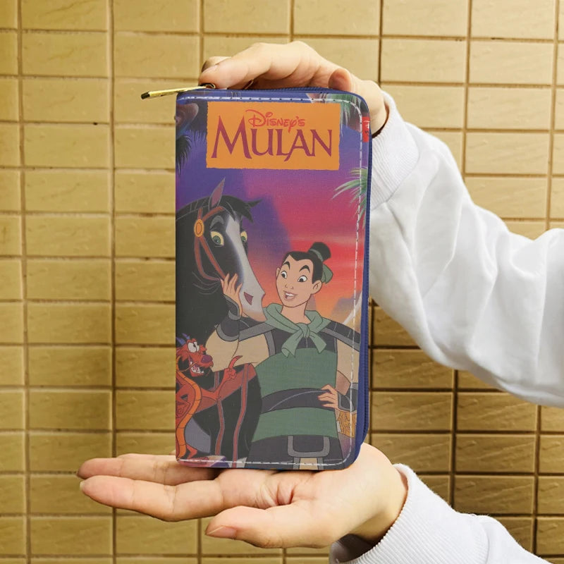 Disney Mulan 33071 Anime Wallet Cartoon Wallets Zipper Coin Bag Casual Purses Card Unisex Gift