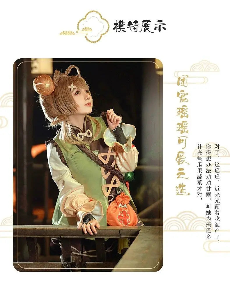 2022 Genshin Impact Yaoyao Cute Cosplay Costume Uniform Wig Cosplay Anime Game Yaoyao Chinese Style Halloween Costumes For Women