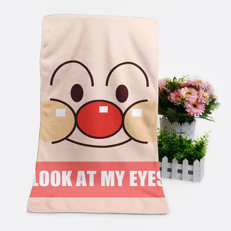1PCS Anpanman 98764 Fashion Customized Anime Bath Towels Handkerchief Face Towel Cartoon Washcloth Unisex NEW