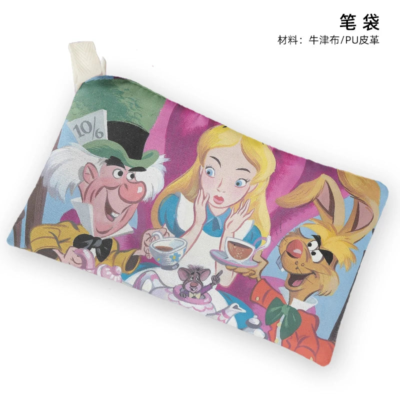 Disney Alice In Wonderland P8871 Anime Customized Cosmetics Bags Cartoon Pen Bag Storage Handbag Stationery Birthday Gift