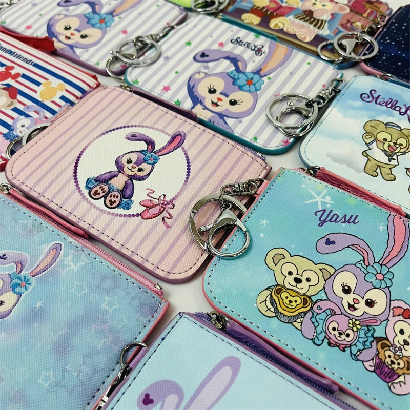 Disney Duffy StellaLou ShellieMay Anime Card Holder Cartoon Storage Bags Coin Wallet Handbag Kid Girl Birthday Gift